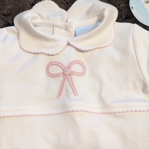 Little English Bow Crochet Playsuit - Picture 6 of 8